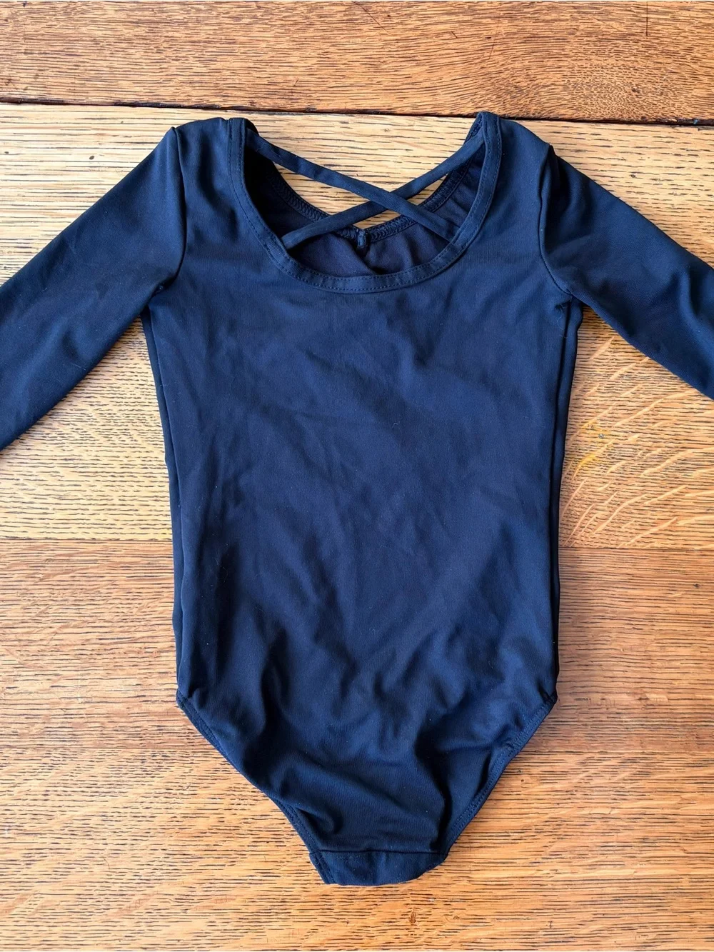 Danskin Black Dance Leotard with Printed Care Label